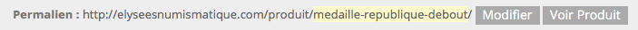Lien url de la page produit